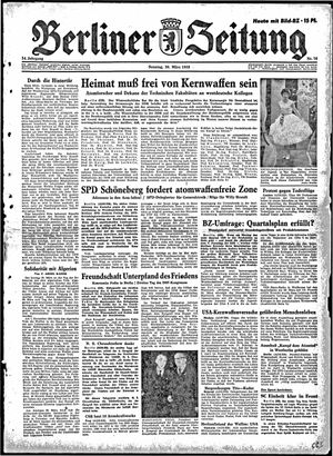 Berliner Zeitung Online-Archiv vom 30.03.1958
