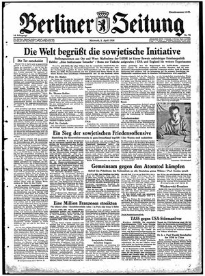 Berliner Zeitung Online-Archiv on Apr 2, 1958