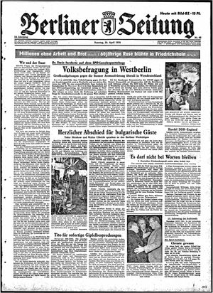 Berliner Zeitung Online-Archiv on Apr 20, 1958