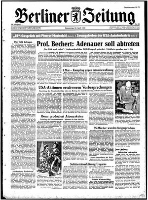 Berliner Zeitung Online-Archiv vom 24.04.1958
