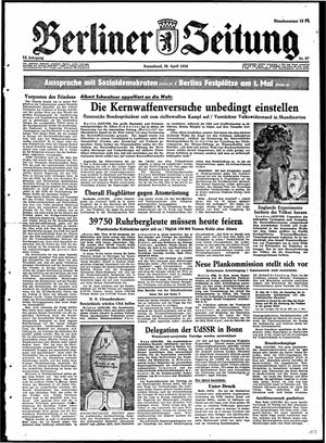 Berliner Zeitung Online-Archiv vom 26.04.1958