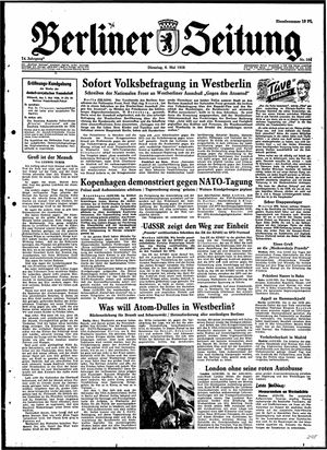 Berliner Zeitung Online-Archiv vom 06.05.1958