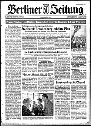 Berliner Zeitung Online-Archiv vom 03.06.1958