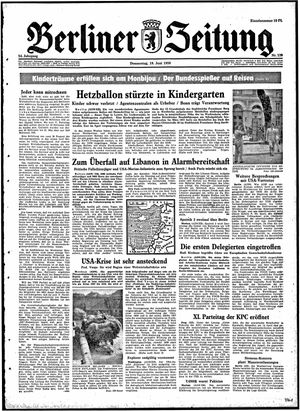 Berliner Zeitung Online-Archiv vom 19.06.1958