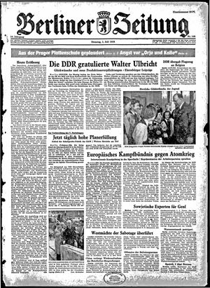 Berliner Zeitung Online-Archiv vom 01.07.1958