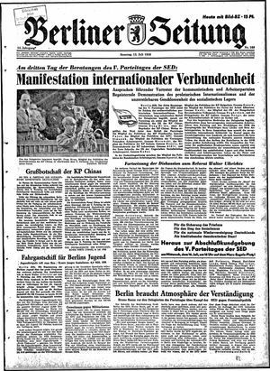 Berliner Zeitung Online-Archiv vom 13.07.1958