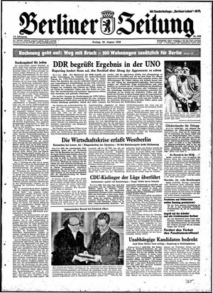 Berliner Zeitung Online-Archiv vom 29.08.1958