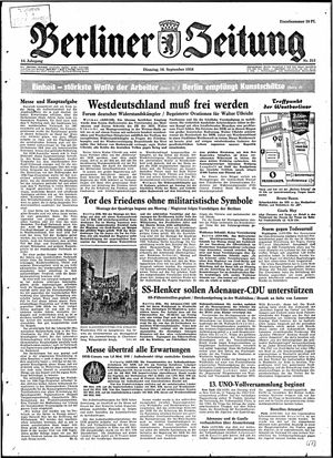 Berliner Zeitung Online-Archiv vom 16.09.1958