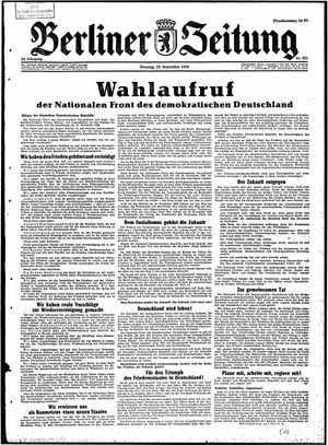 Berliner Zeitung Online-Archiv vom 23.09.1958