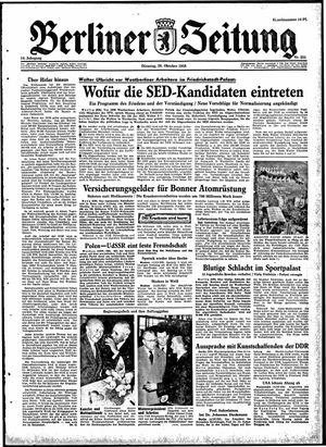 Berliner Zeitung Online-Archiv vom 28.10.1958