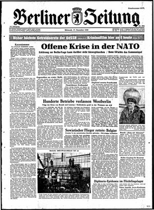 Berliner Zeitung Online-Archiv vom 17.12.1958