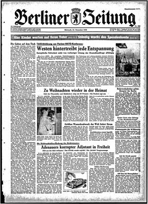 Berliner Zeitung Online-Archiv vom 24.12.1958
