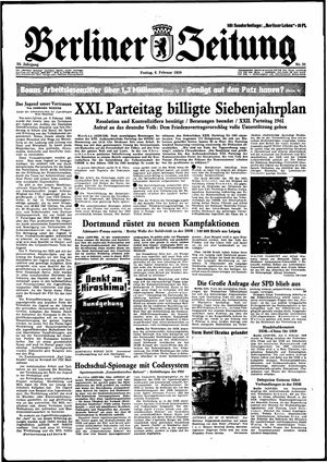 Berliner Zeitung Online-Archiv vom 06.02.1959