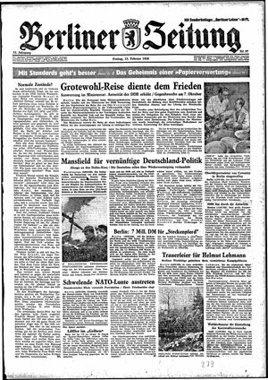 Berliner Zeitung Online-Archiv vom 13.02.1959