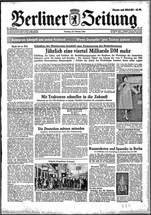 Berliner Zeitung Online-Archiv vom 22.02.1959