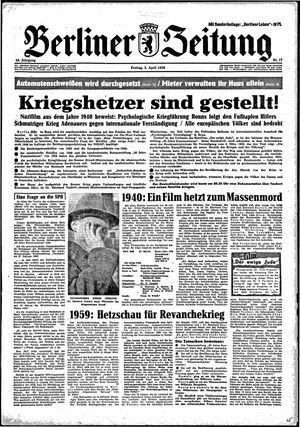 Berliner Zeitung Online-Archiv vom 03.04.1959