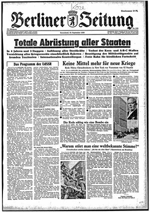 Berliner Zeitung Online-Archiv vom 19.09.1959