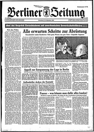 Berliner Zeitung Online-Archiv vom 26.09.1959