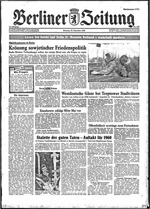 Berliner Zeitung Online-Archiv vom 29.12.1959