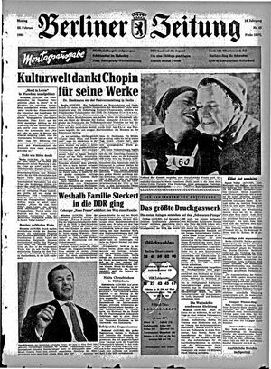 Berliner Zeitung Online-Archiv vom 22.02.1960