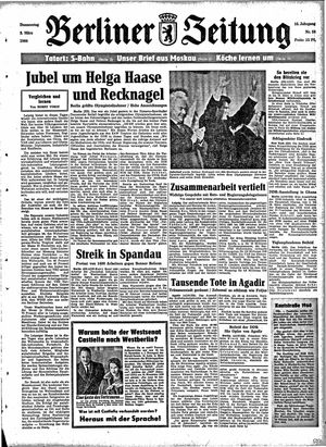 Berliner Zeitung Online-Archiv vom 03.03.1960