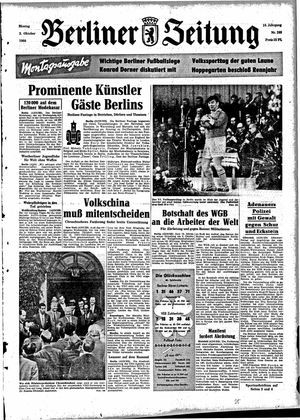 Berliner Zeitung Online-Archiv vom 03.10.1960