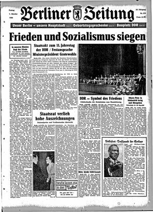Berliner Zeitung Online-Archiv vom 07.10.1960
