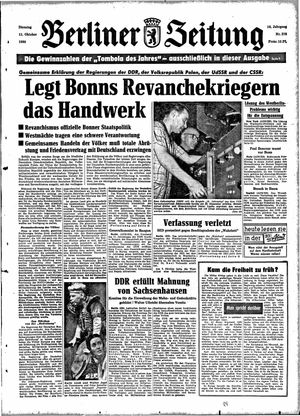Berliner Zeitung Online-Archiv vom 11.10.1960