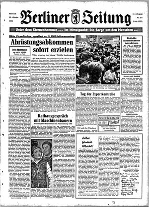 Berliner Zeitung Online-Archiv vom 12.10.1960