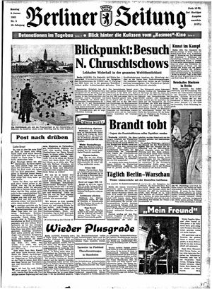 Berliner Zeitung Online-Archiv vom 06.01.1963