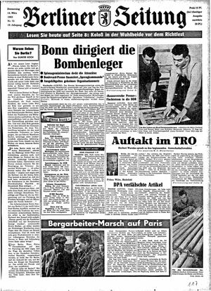 Berliner Zeitung Online-Archiv vom 14.03.1963