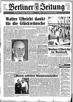 Berliner Zeitung Online-Archiv vom 07.07.1963