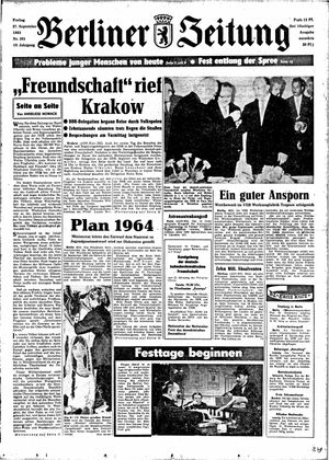 Berliner Zeitung Online-Archiv vom 27.09.1963