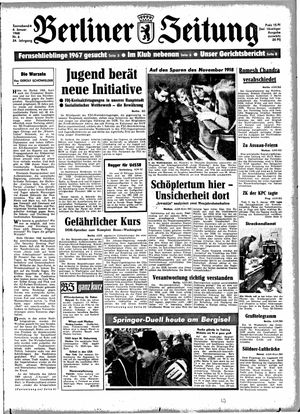 Berliner Zeitung Online-Archiv vom 06.01.1968