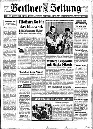 Berliner Zeitung Online-Archiv vom 25.04.1968