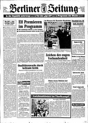 Berliner Zeitung Online-Archiv vom 09.08.1968