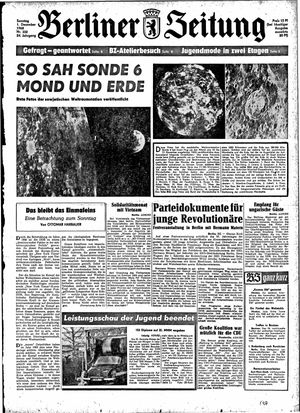 Berliner Zeitung Online-Archiv vom 01.12.1968