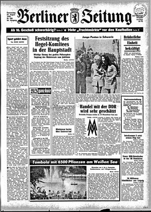 Berliner Zeitung Online-Archiv vom 27.08.1970