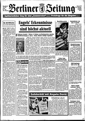 Berliner Zeitung Online-Archiv vom 14.11.1970