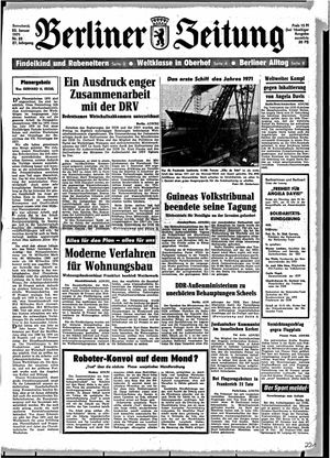 Berliner Zeitung Online-Archiv vom 23.01.1971