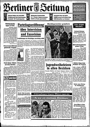 Berliner Zeitung Online-Archiv vom 29.03.1971