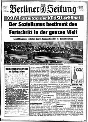 Berliner Zeitung Online-Archiv vom 31.03.1971