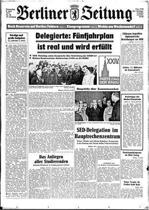 Berliner Zeitung Online-Archiv vom 08.04.1971