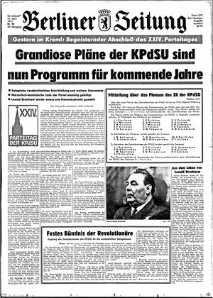 Berliner Zeitung Online-Archiv vom 10.04.1971