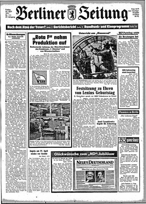 Berliner Zeitung Online-Archiv vom 23.04.1971