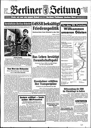 Berliner Zeitung Online-Archiv vom 13.06.1971