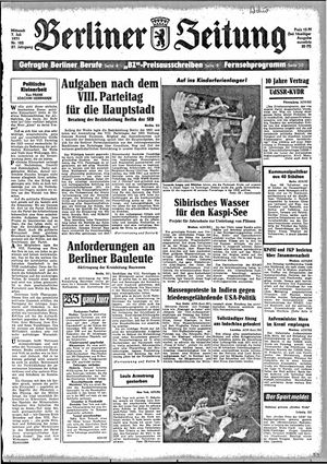 Berliner Zeitung Online-Archiv vom 07.07.1971