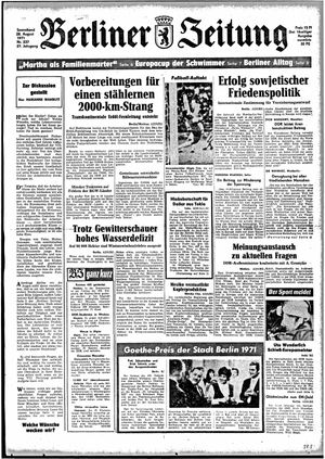 Berliner Zeitung Online-Archiv vom 28.08.1971