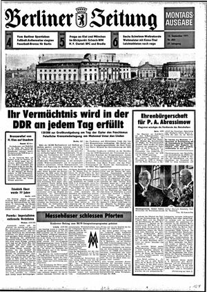 Berliner Zeitung Online-Archiv vom 13.09.1971