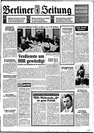 Berliner Zeitung Online-Archiv vom 27.09.1971